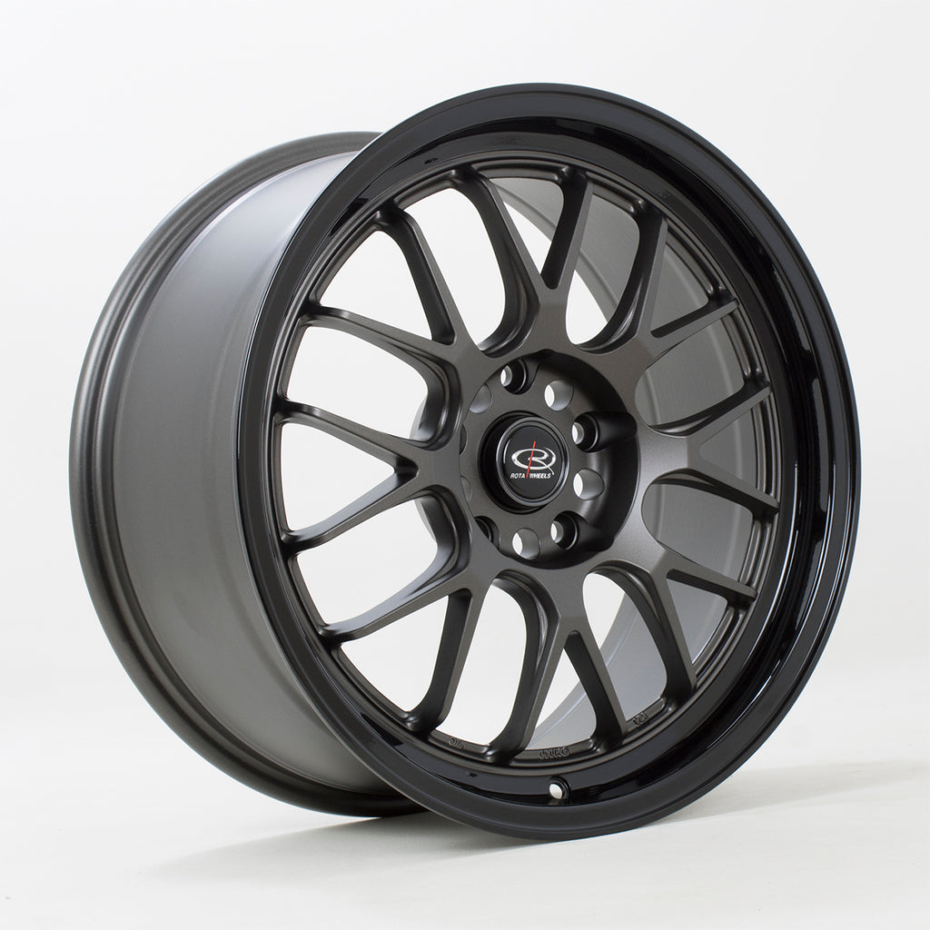 Cerchio in lega Rota Wheels MXR 18x8.5 5x120 ET35 Flat Gunmetal Black Lip