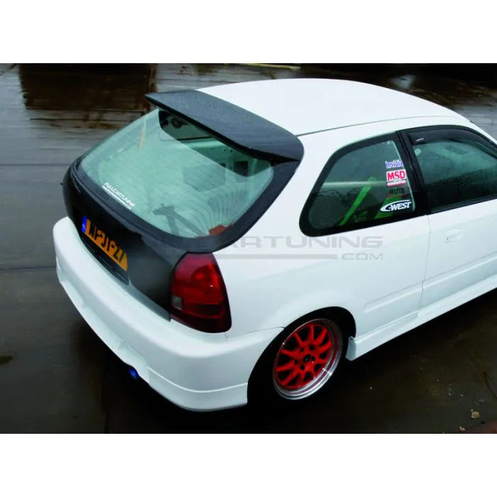 CarbonWorks Spoiler posteriore Spoon Style in carbonio per Honda Civic 1995-2001 - foto 3
