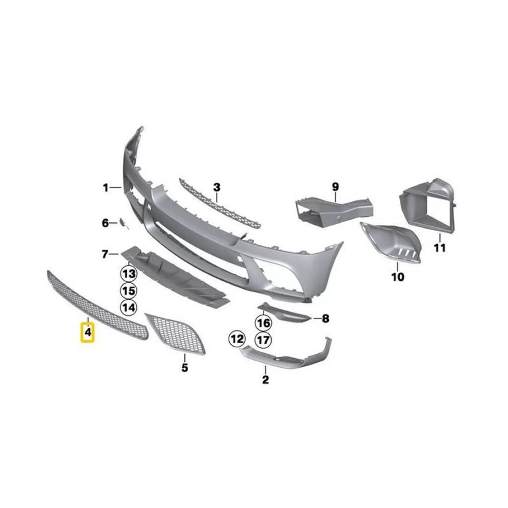 Centrale griglia per anteriore M paraurti per BMW X6 E71 2008-2014