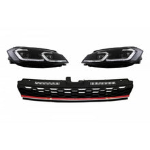 Centrale senza logo griglia con RHD LED fari anteriori sequenziale dinamico Indicatori di direzione per VW Golf 7.5 VII