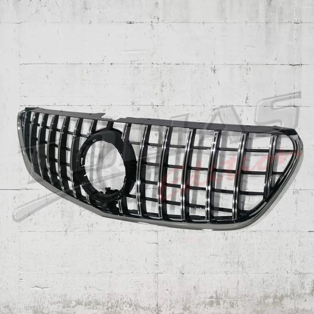Griglia centrale per Mercedes Classe V W447 (2014-03.2019) GT R Panamericana design nero cromato
