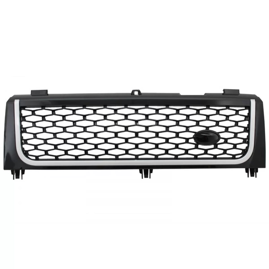 Griglia centrale e laterale bocchette gruppo per Land Range Rover Vogue III L322 (2002-2005) Nero lucido & argento