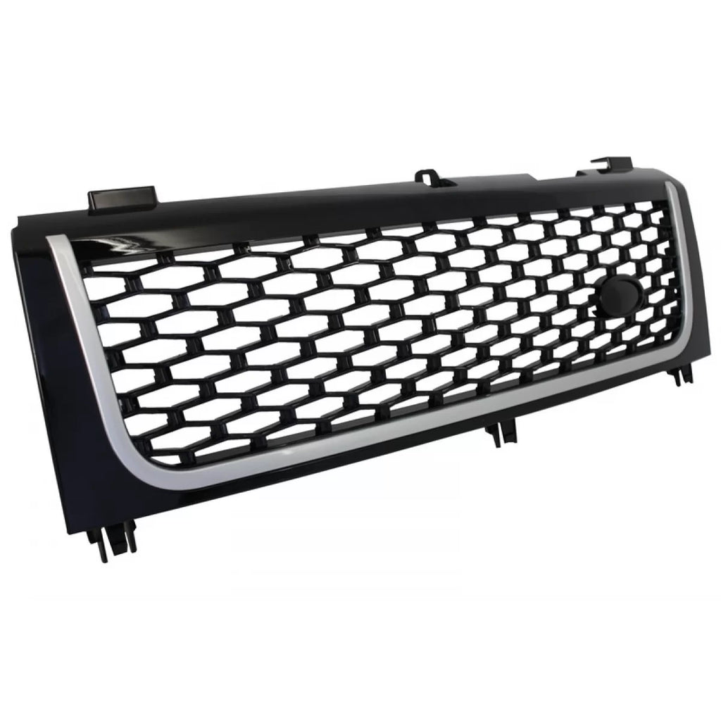 Griglia centrale e laterale bocchette gruppo per Land Range Rover Vogue III L322 (2002-2005) Nero lucido & argento
