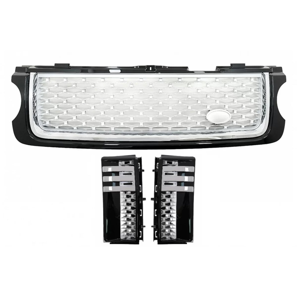 Griglia centrale e laterale bocchette gruppo per Land Range Rover Vogue L322 III (2010-2012) Autobiography stile nero