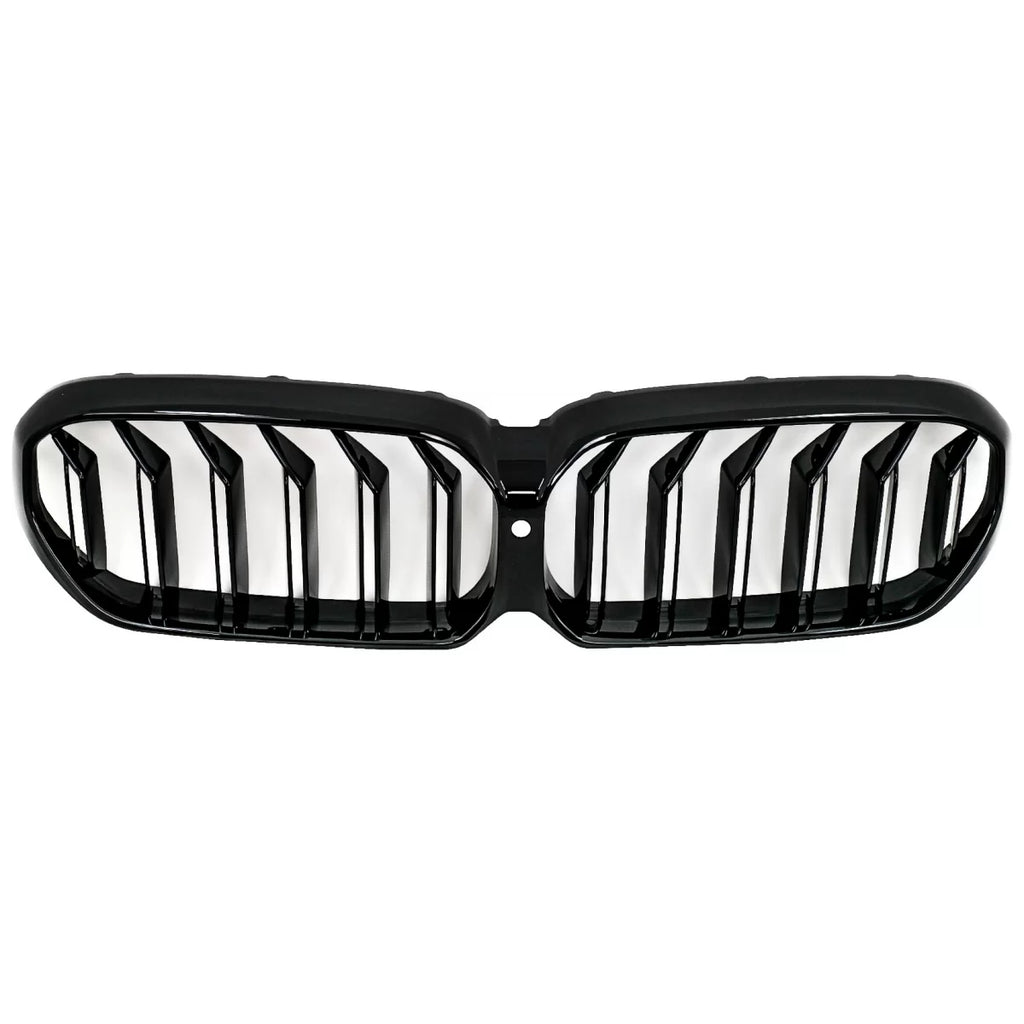 Centrale a doppio rene griglia per BMW Serie 5 G30 G31 LCI (07.2020-2023) Doppia lamella design Nero lucido