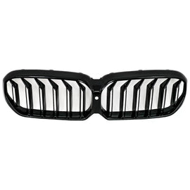 Centrale a doppio rene griglia per BMW Serie 5 G30 G31 LCI (07.2020-2023) Doppia lamella design Nero lucido