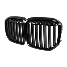 Carica l'immagine nel visualizzatore di Gallery, Centrale a doppio rene griglia per BMW X7 G07 (2018-2022) Doppia lamella M design Nero lucido