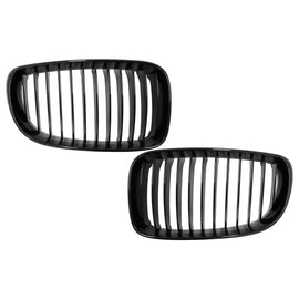 Griglie anteriori a doppio rene per BMW Serie 1 E81 E82 E87 E88 LCI (2007-2011) nere lucide