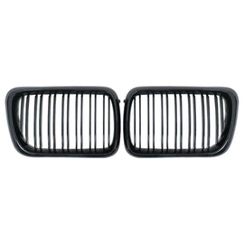 Griglie anteriori a doppio rene per BMW Serie 3 E36 LCI (11.1996-1999) Doppia lamella nere lucide