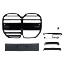 Carica l'immagine nel visualizzatore di Gallery, Griglie anteriori a doppio rene per BMW Serie 4 G22 Coupe G23 Cabrio (2020 e successivi) nero