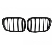 Carica l'immagine nel visualizzatore di Gallery, Griglie anteriori a doppio rene per BMW Serie 5 E39 (1997-2003) Doppia lamella M design nere lucide