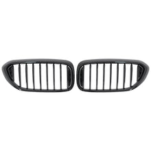 Carica l'immagine nel visualizzatore di Gallery, Griglie anteriori a doppio rene per BMW Serie 5 G30 G31 berlina Touring (2017-2020) nere lucide