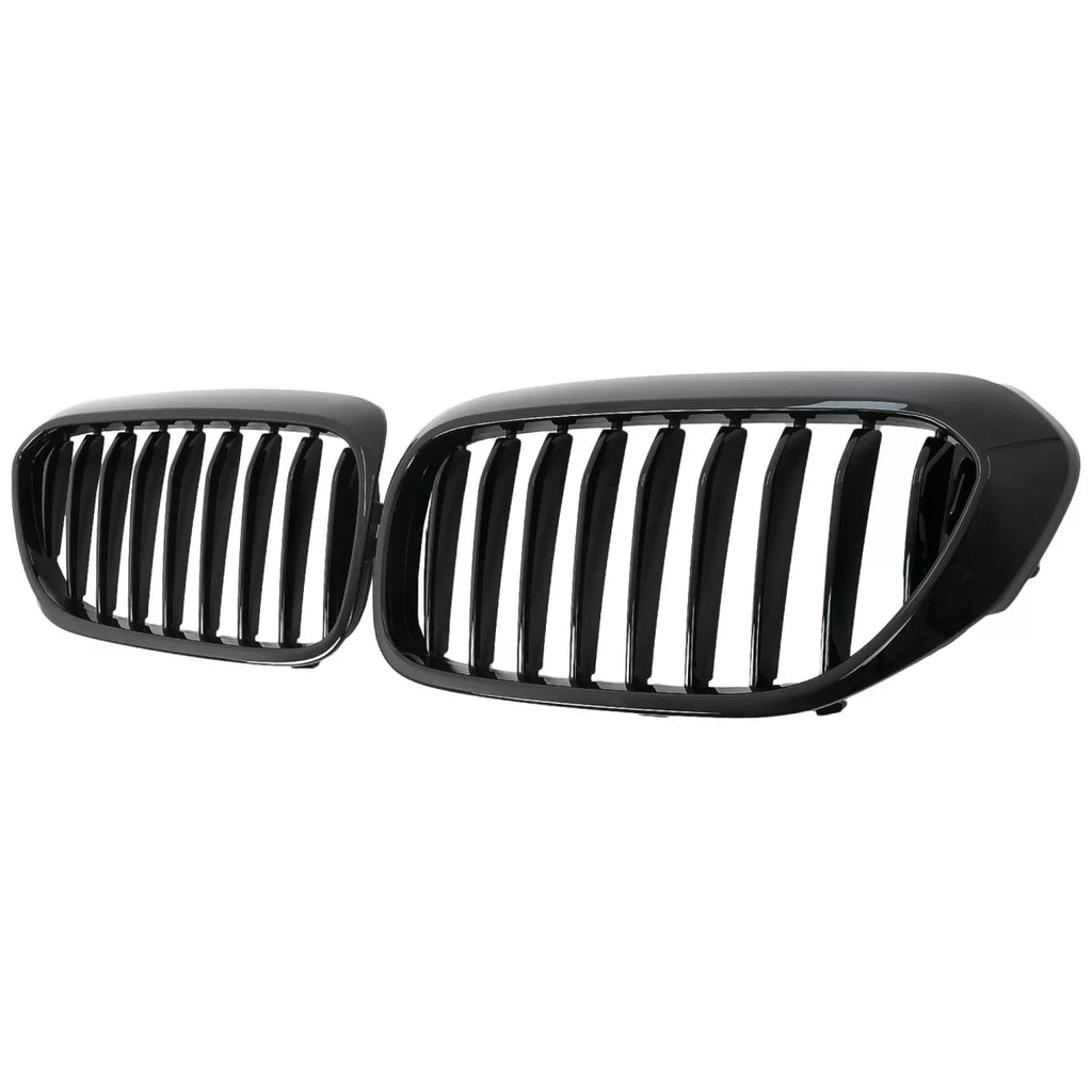 Griglie anteriori a doppio rene per BMW Serie 5 G30 G31 berlina Touring (2017-2020) nere lucide