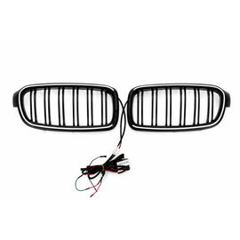 Griglie anteriori a doppio rene con LED per BMW Serie 3 F30 F31 (2011-2019) Doppia lamella