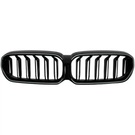 Griglie anteriori a doppio rene con LED per BMW Serie 5 G30 G31 LCI (07.2020-2023) Doppia lamella design nere lucide