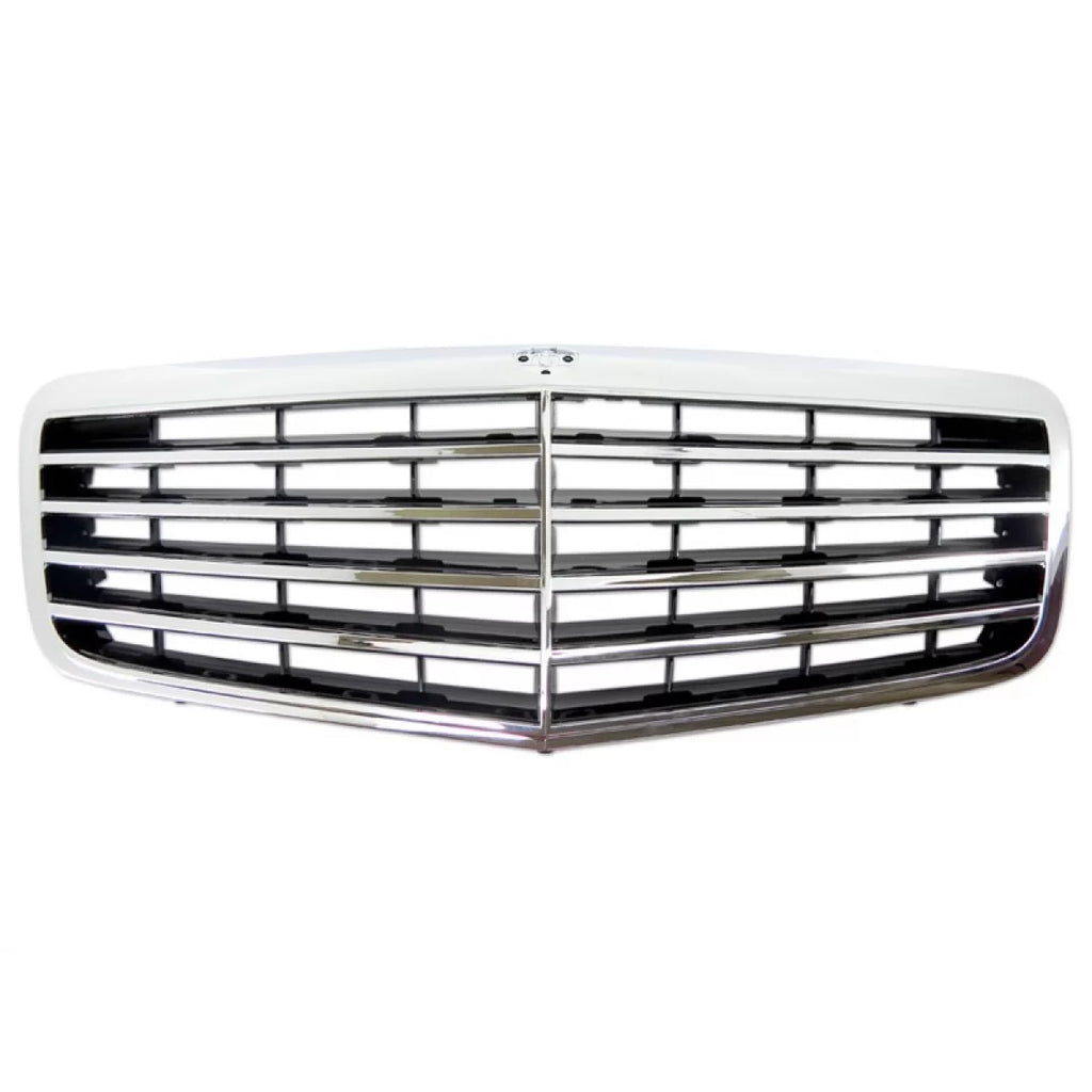 Cromato/nero griglia per Mercedes Classe E W211 2007-2009