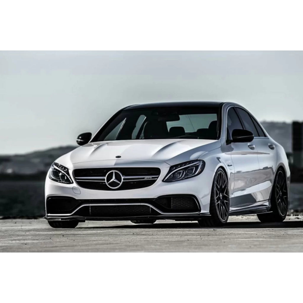 Cromato/nero griglia tipo C63 per Mercedes Classe C W205 berlina, S205 station wagon, C205 coupe 2014-2018