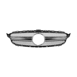 Cromato/nero griglia tipo C63 per Mercedes Classe C W205 berlina, S205 station wagon, C205 coupe 2014-2018