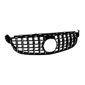 Griglia stile GT cromata e nera per C63 Mercedes Classe C W205 berlina, S205 station wagon 2014-2020 senza telecamera