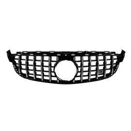 Griglia stile GT cromata e nera per C63 Mercedes Classe C W205 berlina, S205 station wagon 2014-2020 senza telecamera