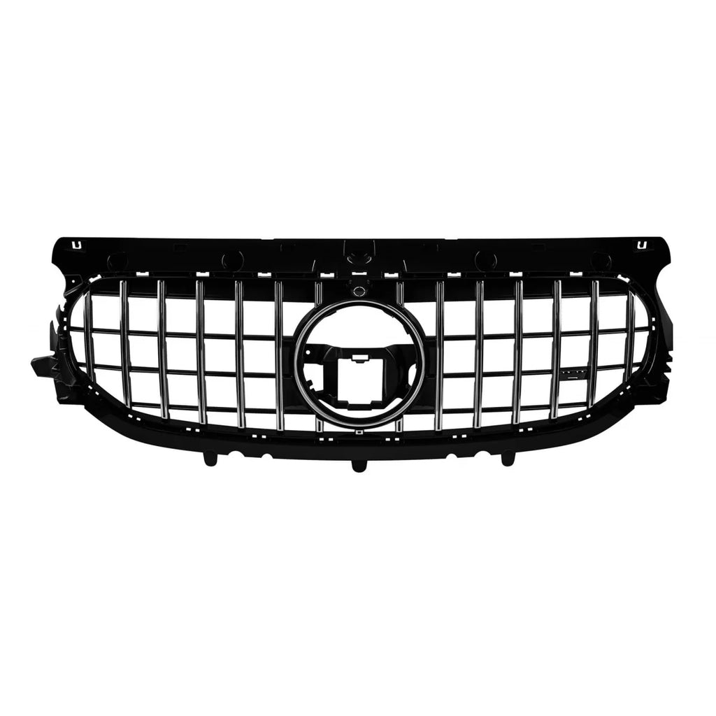Griglia stile GT cromata e nera per Mercedes GLA H247 dal 2020 con paraurti standard