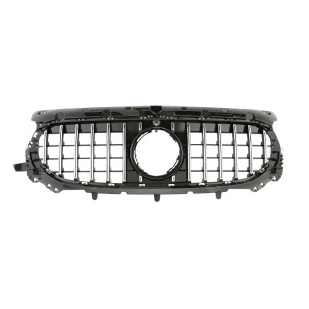 Griglia stile GT cromata e nera per Mercedes GLA H247 dal 2024 con paraurti standard