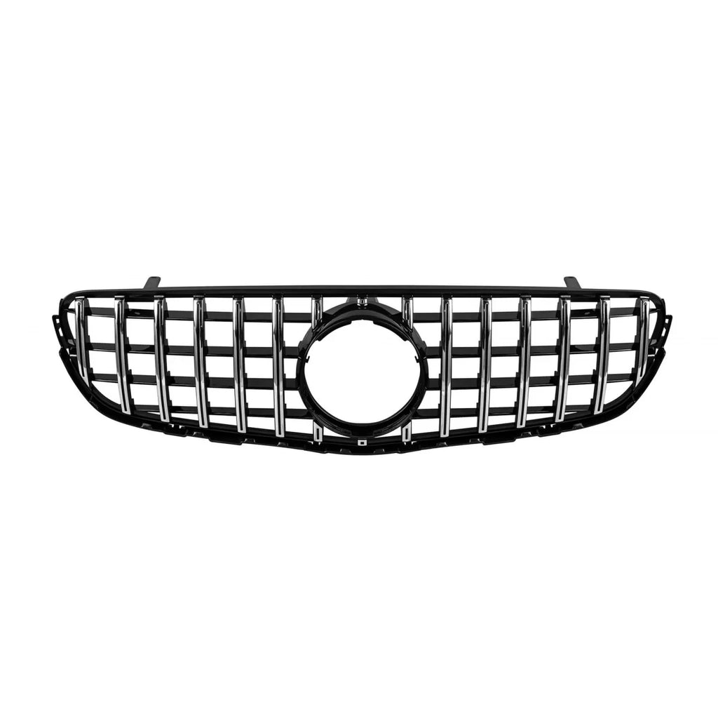 Griglia stile GT cromata e nera per Mercedes GLC SUV X253, GLC Coupe C253 2015-2019 senza telecamera apertura