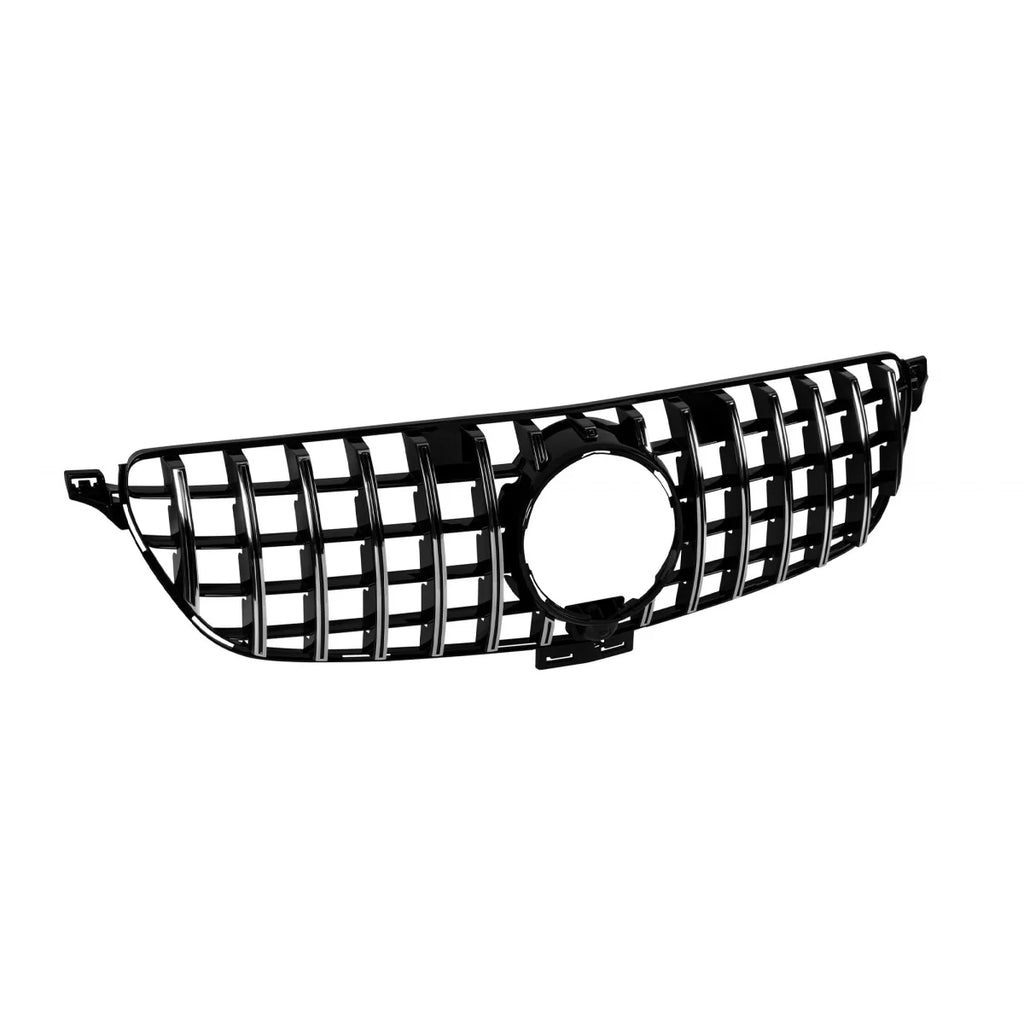 Griglia stile GT cromata e nera per Mercedes GLE SUV W166, GLE Coupe C292 2015-2019 con telecamera apertura