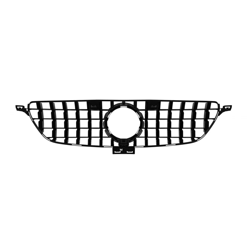 Griglia stile GT cromata e nera per Mercedes GLE SUV W166, GLE Coupe C292 2015-2019 con telecamera apertura