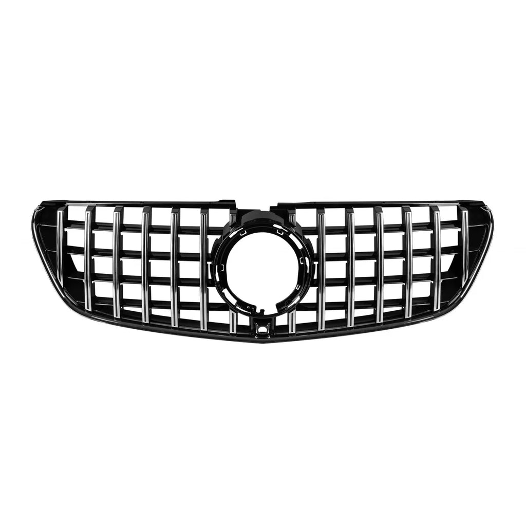 Griglia stile GT cromata e nera per Mercedes Classe V W447 2020-2023, per il modello con A design Paraurti anteriore