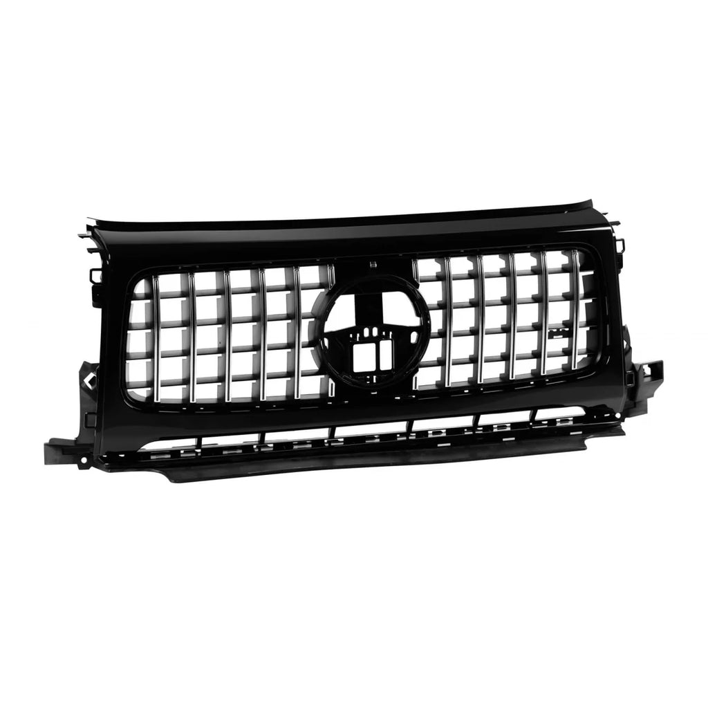 Cromato/nero griglia stile GT con faro anteriore coperture per Mercedes Classe G W465 dal 2025