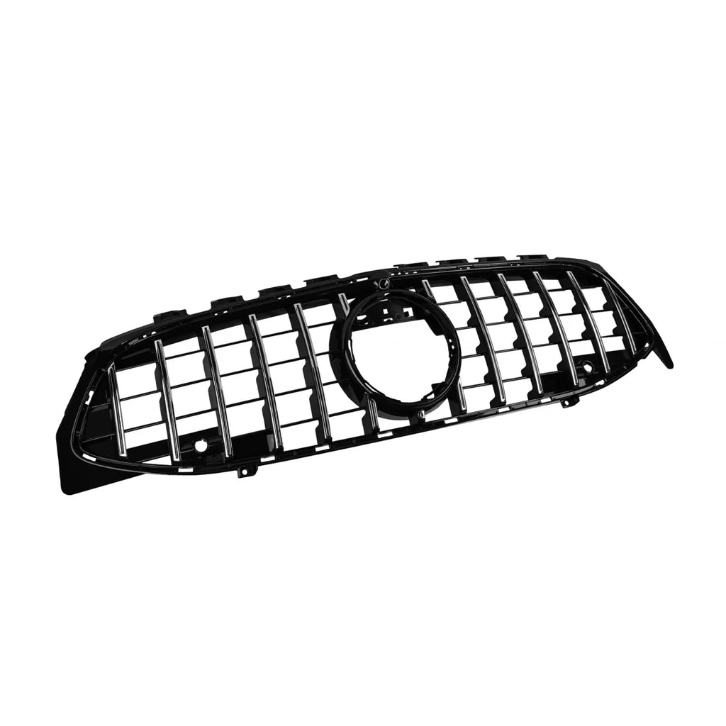 Cromato/nero griglia stile GT per Mercedes CLA C118 2019-2023 con apertura per telecamera