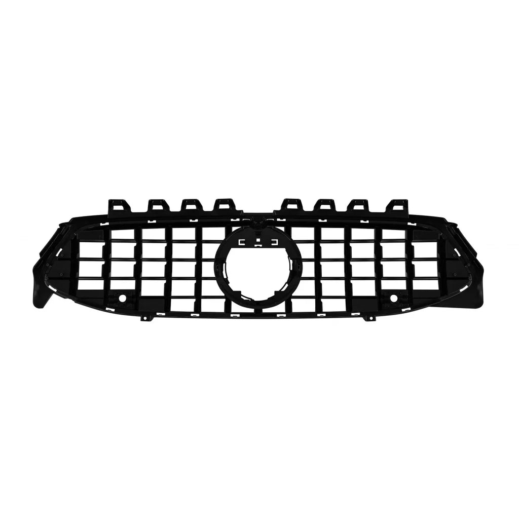 Cromato/nero griglia stile GT per Mercedes CLA C118 2019-2023 con apertura per telecamera