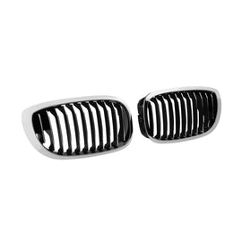 Cromato/nero Griglie a doppio rene per BMW Serie 3 E46 coupe, cabriolet 2003-2006