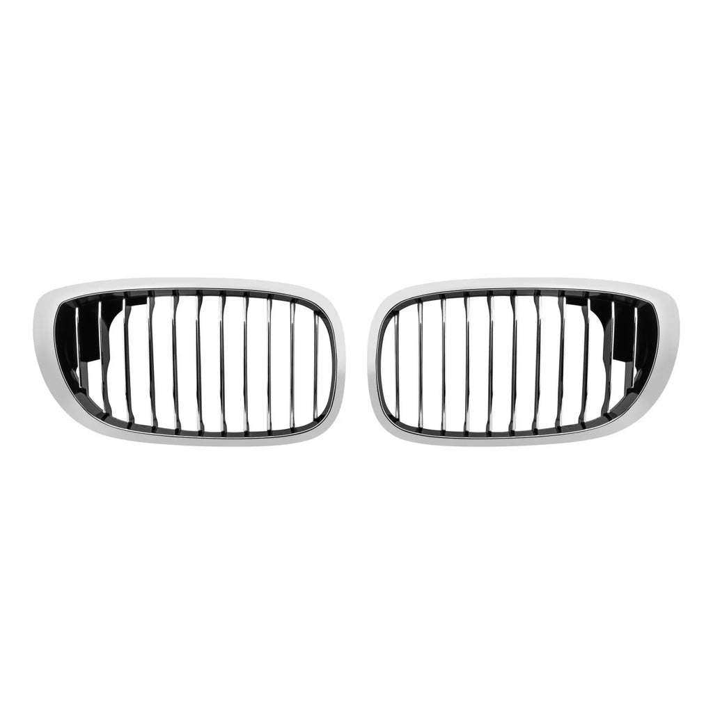 Cromato/nero Griglie a doppio rene per BMW Serie 3 E46 coupe, cabriolet 2003-2006