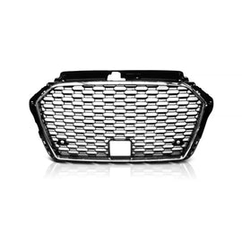 Cromato/nero griglia stile RS per Audi A3 8V berlina, Cabrio, Sportback dal 2017