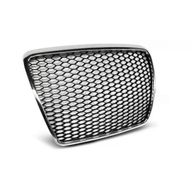 Cromato/nero griglia stile RS per Audi A6 C6 berlina, wagon 2009-2011