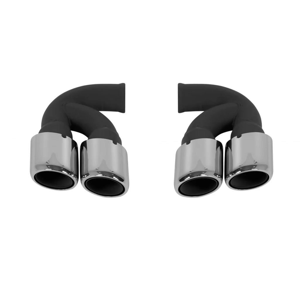 Cromato Terminali di scarico 958 stile per Porsche Cayenne 2010-2014