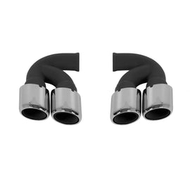 Cromato Terminali di scarico 958 stile per Porsche Cayenne 2010-2014