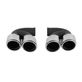 Cromato Terminali di scarico 958 stile per Porsche Cayenne 2010-2014