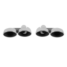 Cromato Terminali di scarico kit 63 tipo H per Mercedes Classe C W204, S204 2008-2014