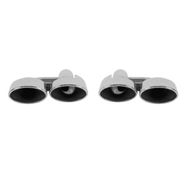 Cromato Terminali di scarico kit 63 tipo H per Mercedes Classe C W204, S204 2008-2014