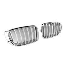 Carica l'immagine nel visualizzatore di Gallery, Cromato/grigio Griglie a doppio rene per BMW X3 F25 2014-2017, X4 F26 2014-2018