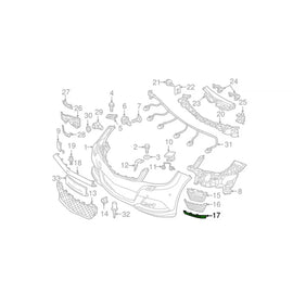 Cromato destro copertura per Luci diurne per anteriore A design paraurti tipo C63 per Mercedes Classe C W204 2011-2014