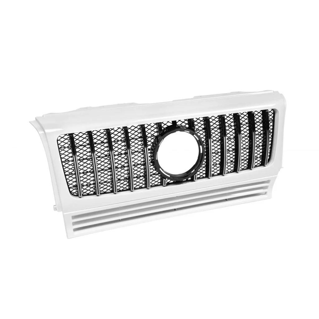 Cromato/bianco GT stile griglia per Mercedes Classe G W463 1990-2018