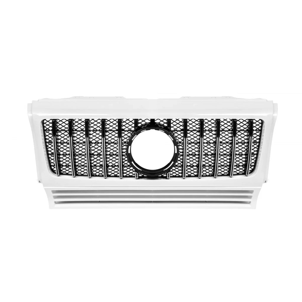 Cromato/bianco GT stile griglia per Mercedes Classe G W463 1990-2018