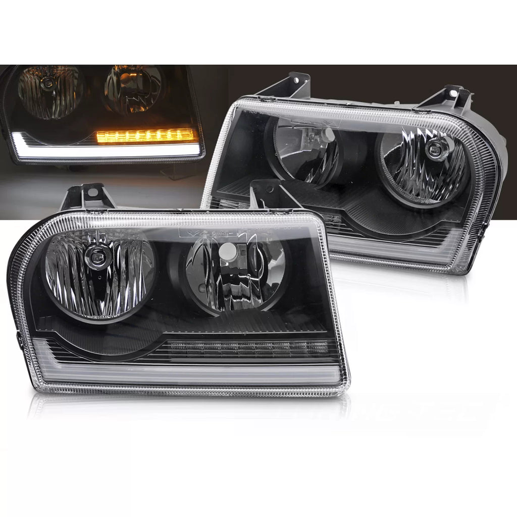 CHRYSLER 300 05-08 a guida di luce nero