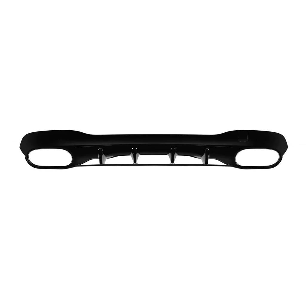 Diffusore stile CLA45 con nero terminali per posteriore A design paraurti on Mercedes CLA C118 dal 2019, Nero lucido