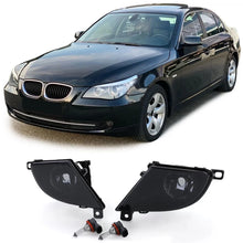 Carica l'immagine nel visualizzatore di Gallery, Trasparente vetro Fendinebbia set nero fumé per BMW E60 E61 LCI restyling 07-10