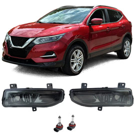 Trasparente vetro Fendinebbia set nero fumé per Nissan Qashqai 17-21